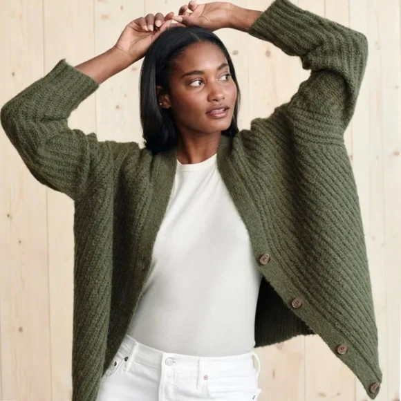 Jenni Kayne Cocoon Cardigan in Olive - Small - Picture 6 of 13